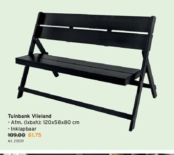 Tuinbank vlieland