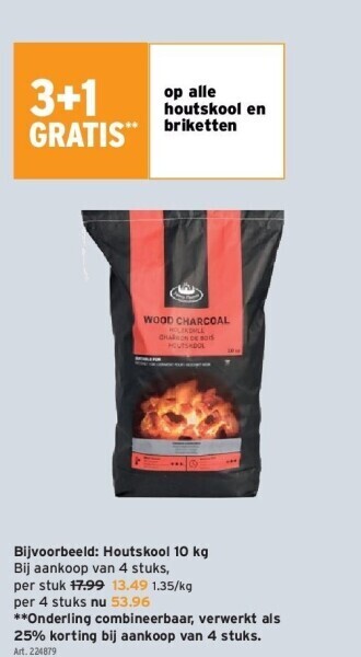 GAMMA Houtskool 10 kg aanbieding