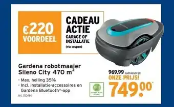 GAMMA Gardena robotmaaier sileno city 470 m² aanbieding