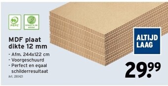 GAMMA Mdf plaat dikte 12 mm aanbieding