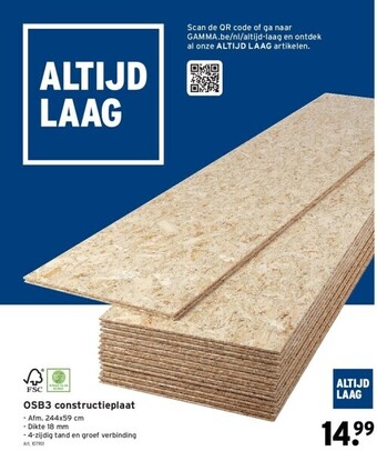 GAMMA Osb3 constructieplaat aanbieding