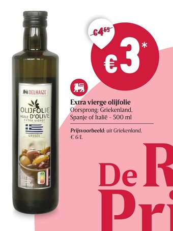 Delhaize Extra vierge olijfolie aanbieding