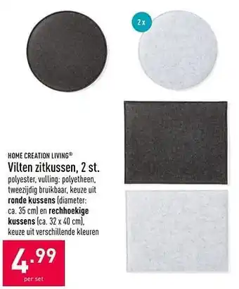 Vilten zitkussen