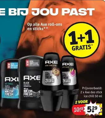 Kruidvat 2 x Axe deo stick ice chill 50 ml aanbieding