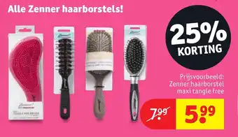 Kruidvat Zenner haarborstel maxi tangle free aanbieding