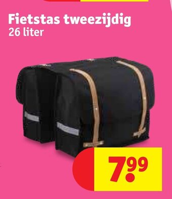 Kruidvat Fietstas tweezijdig 26 liter aanbieding