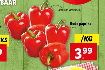 Lidl Rode paprika aanbieding