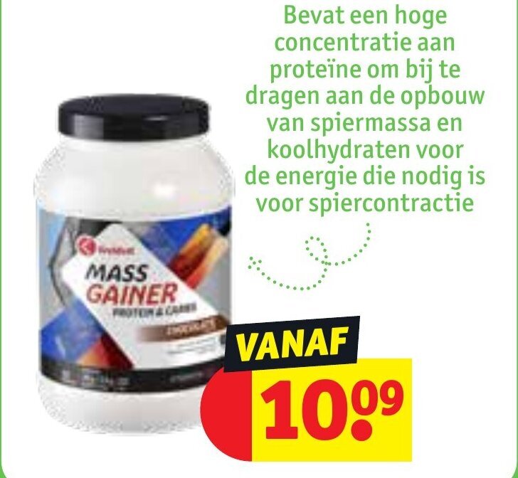 Mass gainer promotie bij Kruidvat