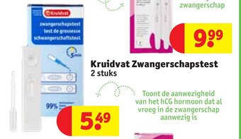 Kruidvat Zwangerschapstest 2 stuks aanbieding