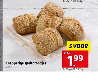 Lidl Knapperige speltbroodjes aanbieding