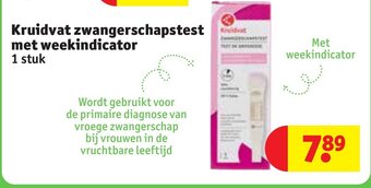 Kruidvat Zwangerschapstest met weekindicator 1 stuk aanbieding