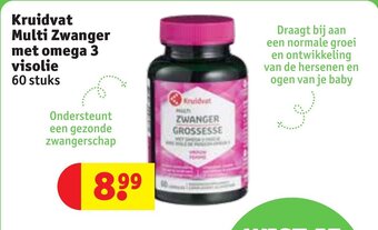 Kruidvat Multi Zwanger met omega 3 visolie 60 stuks aanbieding