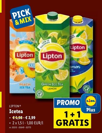 Lidl LIPTON Ⓡ Icetea aanbieding