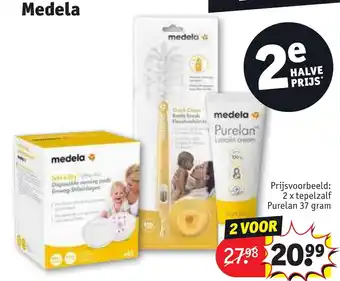 Kruidvat Medela 2 x tepelzalf Purelan 37 gram aanbieding