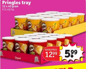 Kruidvat Pringles tray 12 x 40 gram aanbieding