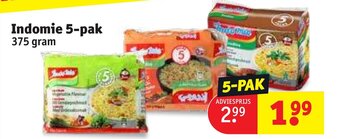 Kruidvat Indomie 5-pak 375 gram aanbieding