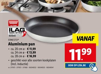Lidl ERNESTO Aluminium pan aanbieding