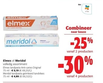 Colruyt Elmex tandpasta anti-caries original 75 ml aanbieding