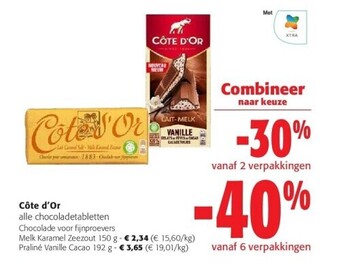 Colruyt Côte d'or melk karamel zeezout 150 g aanbieding