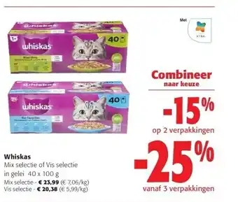 Colruyt Whiskas mix selectie aanbieding