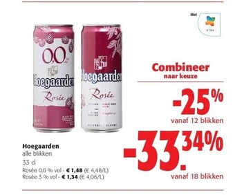 Colruyt Hoegaarden alle blikken 33 cl aanbieding
