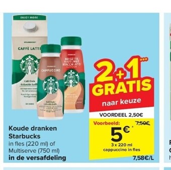 Carrefour Koude dranken starbucks aanbieding