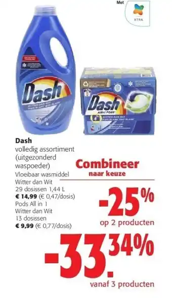 Colruyt Dash vloeibaar wasmiddel witter dan wit 29 dosissen 1,44 l aanbieding