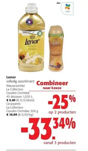 Colruyt Lenor la collection gouden orchidee 45 dosissen 1,035 l aanbieding
