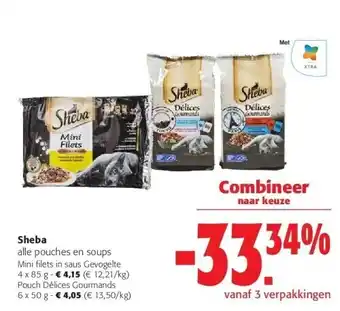 Colruyt Sheba mini filets in saus gevogelte 4 x 85 g aanbieding