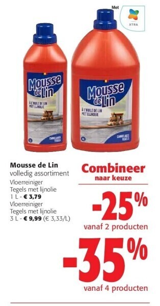 Mousse de lin vloerreiniger tegels met lijnolie