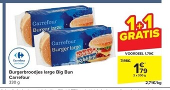 Carrefour Burgerbroodjes large big bun carrefour aanbieding