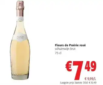 Colruyt Fleurs de prairie rosé schuimwijn brut 75 cl aanbieding
