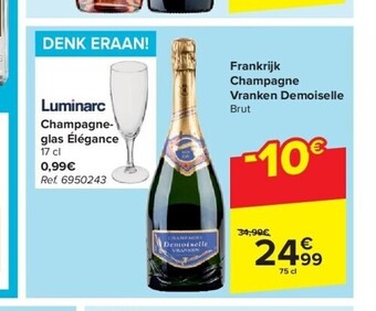 Carrefour Frankrijk champagne vranken demoiselle aanbieding