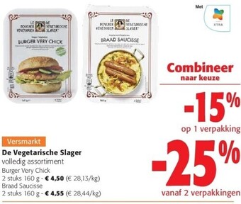 Colruyt De vegetarische slager burger very chick 2 stuks 160 g aanbieding