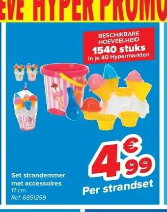 Carrefour Set strandemmer met accessoires aanbieding