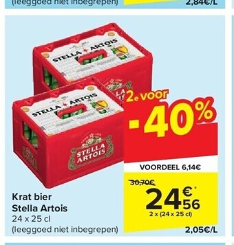 Carrefour Krat bier stella artois aanbieding