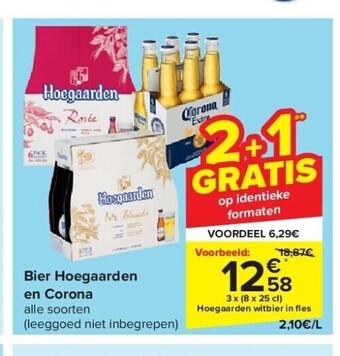 Carrefour Bier hoegaarden en corona aanbieding