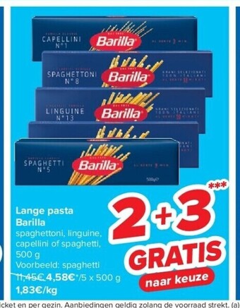 Carrefour Lange pasta barilla aanbieding