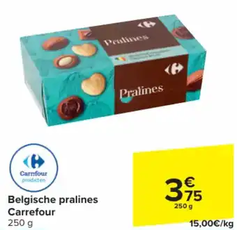 Carrefour Pralines Belgische 250 g aanbieding