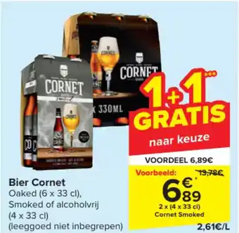 Carrefour Cornet Bier 2 x (4 x 33 cl) Cornet Smoked aanbieding