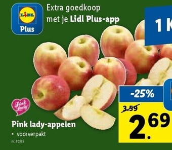 Lidl Pink lady-appelen aanbieding
