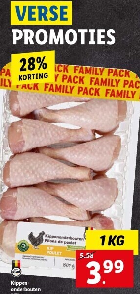 Lidl Kippenonderbouten aanbieding