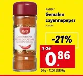 Gemalen cayennepeper