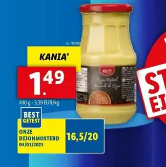 Lidl Kania dijonmosterd aanbieding