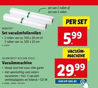 Lidl Set vacuümfolierollen aanbieding