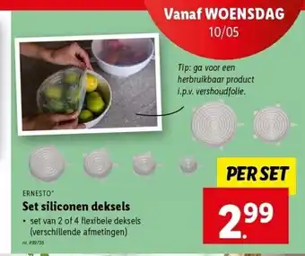 Lidl Set siliconen deksels aanbieding
