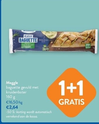 OKay Meggle baguette gevuld met kruidenboter 160 g aanbieding