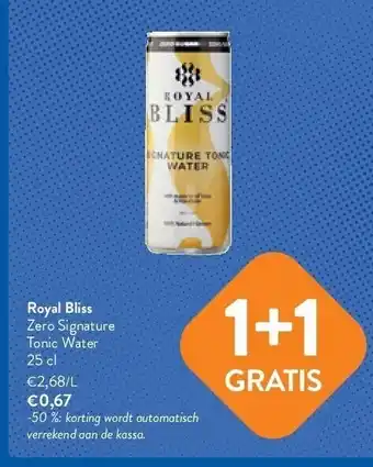 OKay Royal bliss  zero signature tonic water  25 cl aanbieding