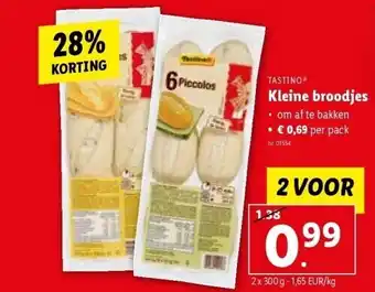 Lidl Kleine broodjes aanbieding