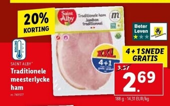Lidl Traditionele meesterlycke ham aanbieding